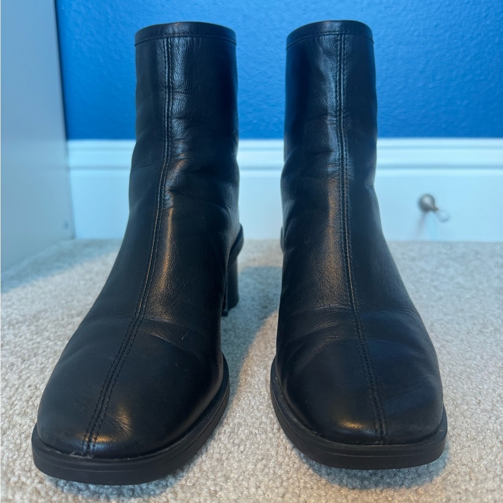 Coach Gigi Black Leather Booties - Picture 2 of 7